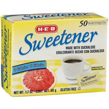 H-E-B Sucralose Sweetener Packets, 50 ct
