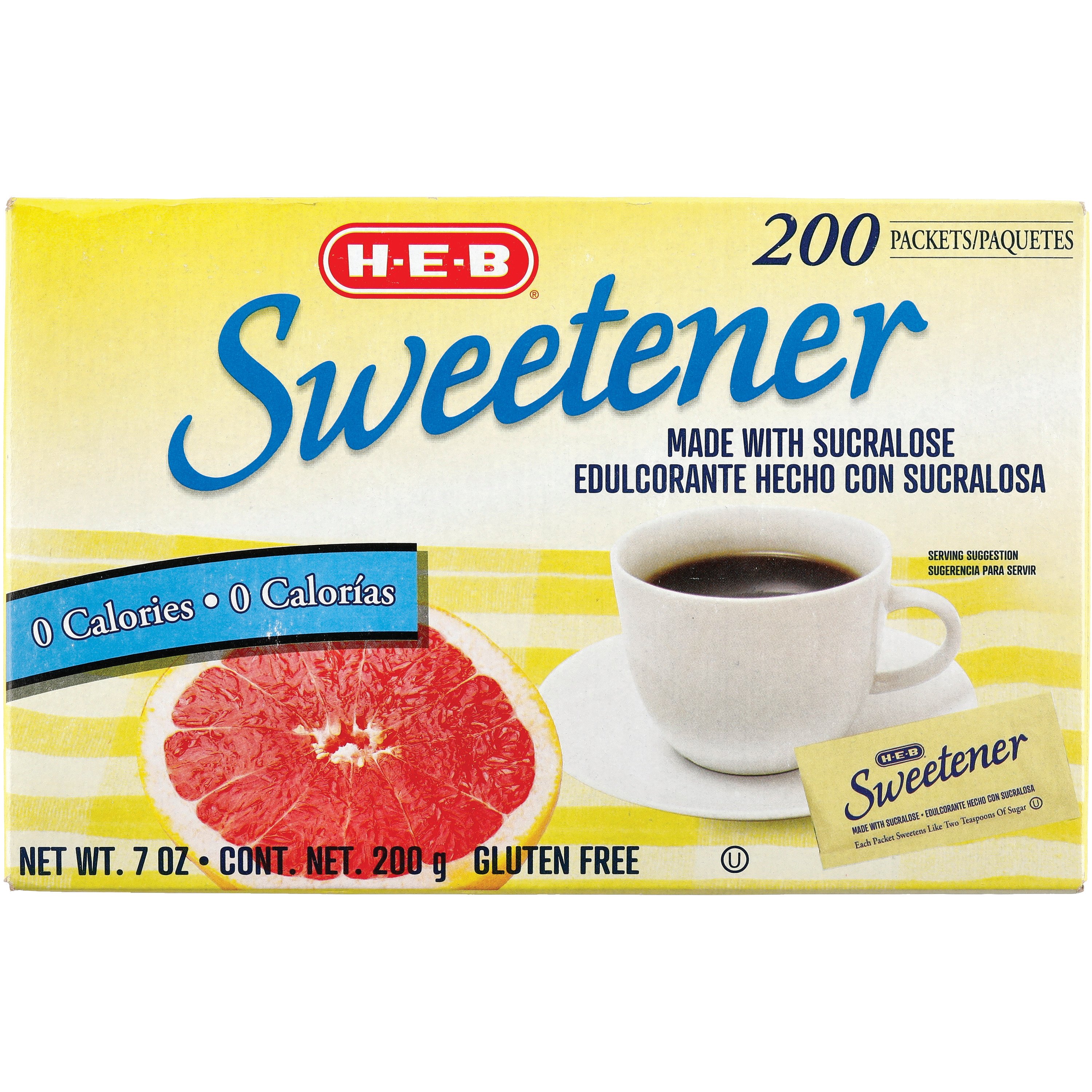 H-E-B Sucralose Sweetener Packets - Shop Sugar Substitutes at H-E-B