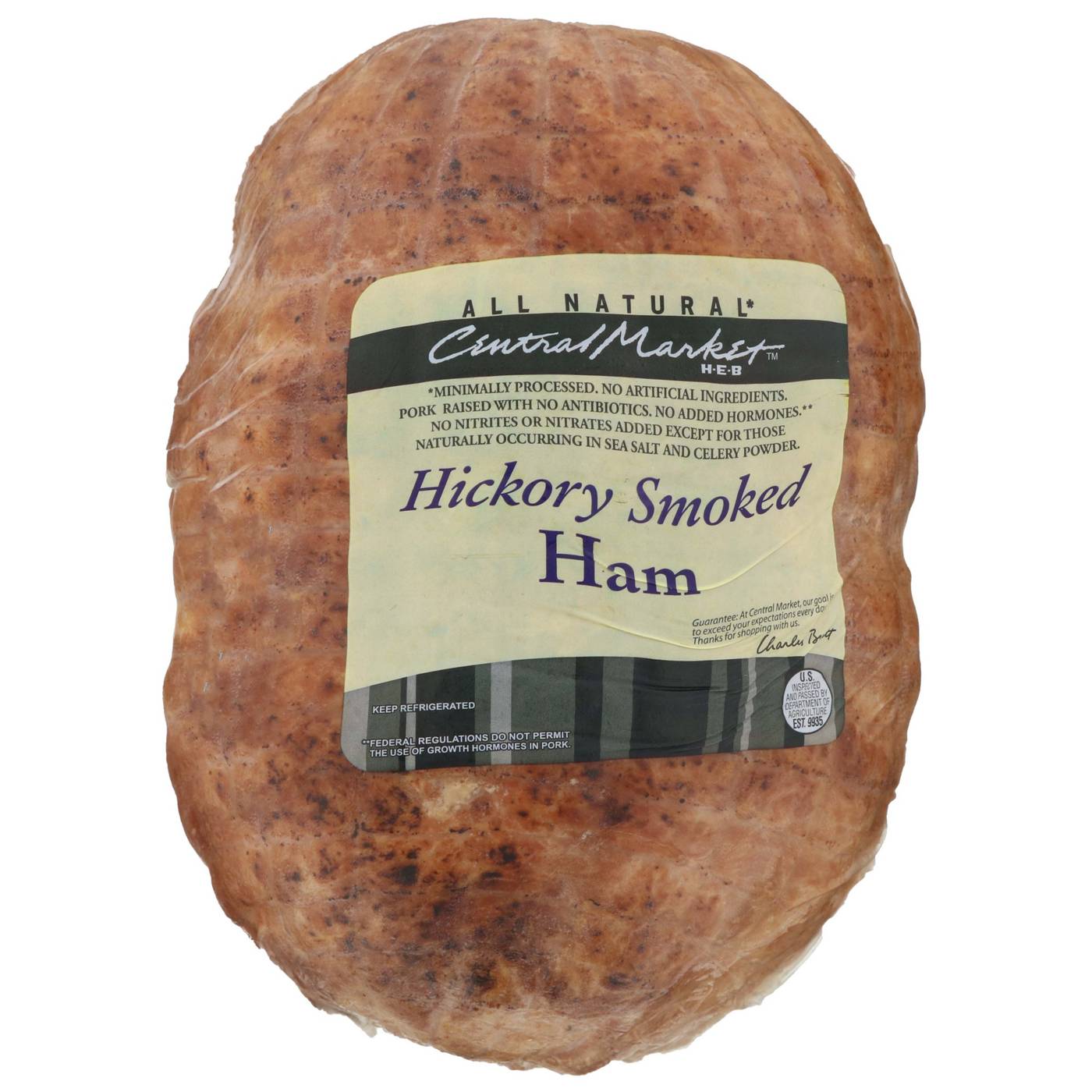 Central Market Hickory Smoked Ham, Sliced; image 1 of 2