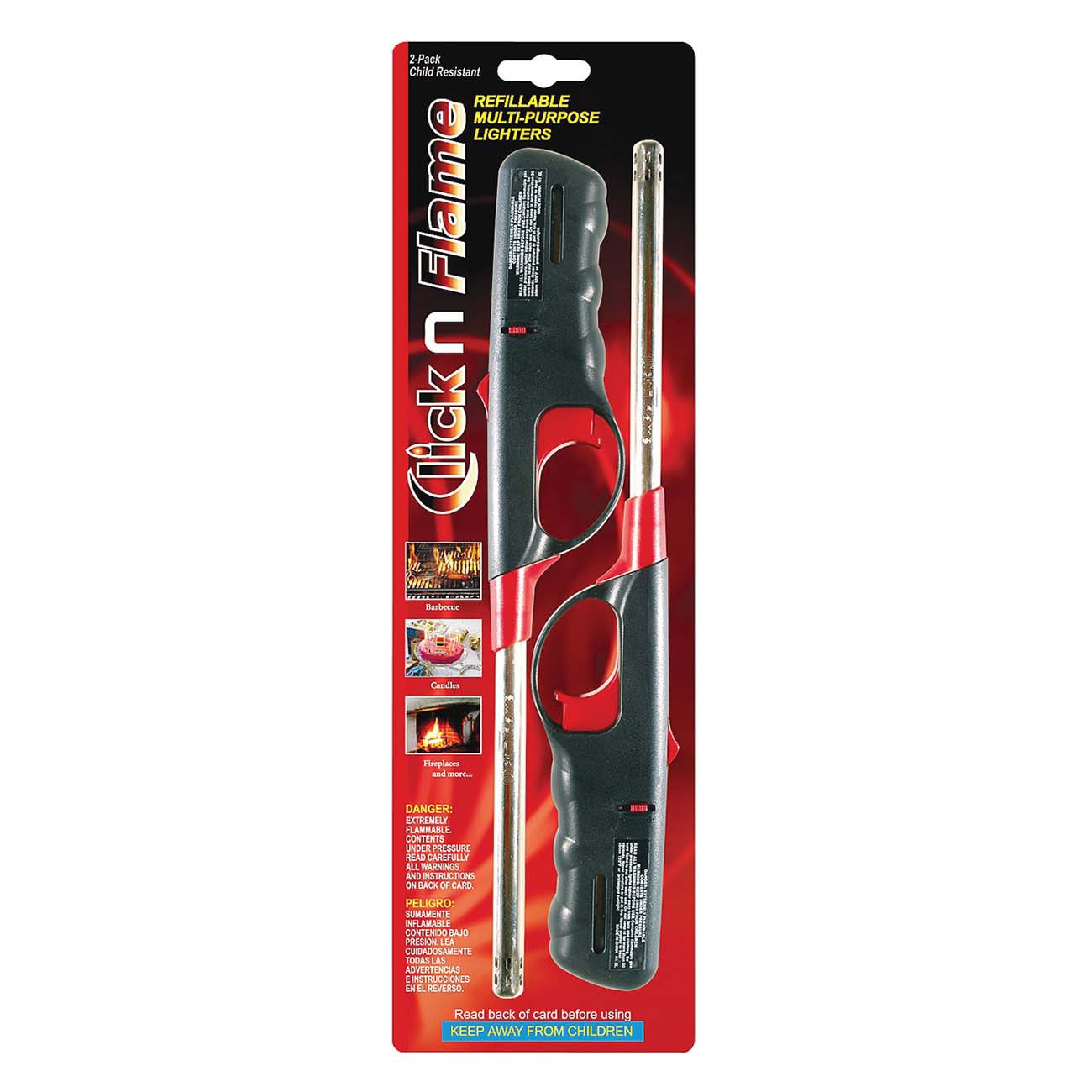 Easton Enterprises Click n Flame Refillable MultiPurpose Lighters