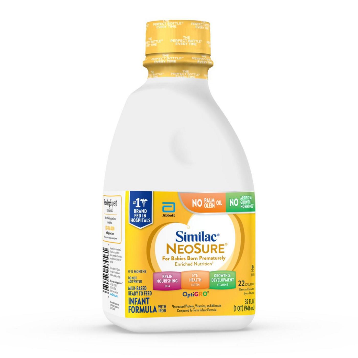 Similac NeoSure Milk-Based Ready-to-Feed Premature Infant Formula with Iron; image 4 of 12