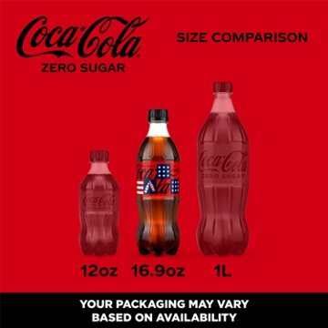 Coca-Cola Zero Sugar Soda Soft Drink 6 pk Bottles