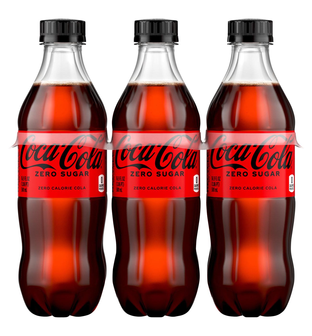 Coca-Cola Zero Sugar Coke 16.9 oz Bottles - Shop Soda at H-E-B, coca cola  zero 