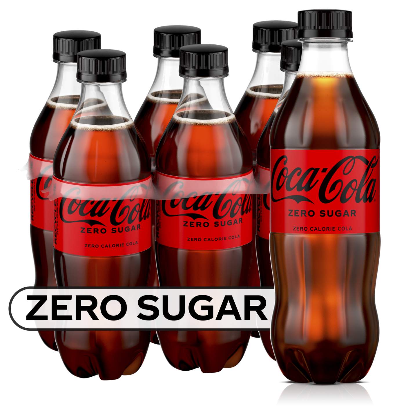 Coca-Cola Zero Sugar Coke 16.9 oz Bottles; image 3 of 5