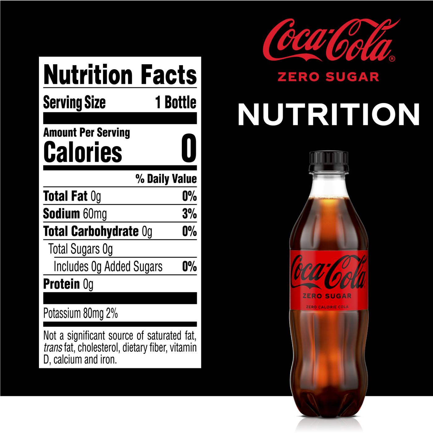 Coca-Cola Zero Sugar Coke 16.9 oz Bottles; image 3 of 3