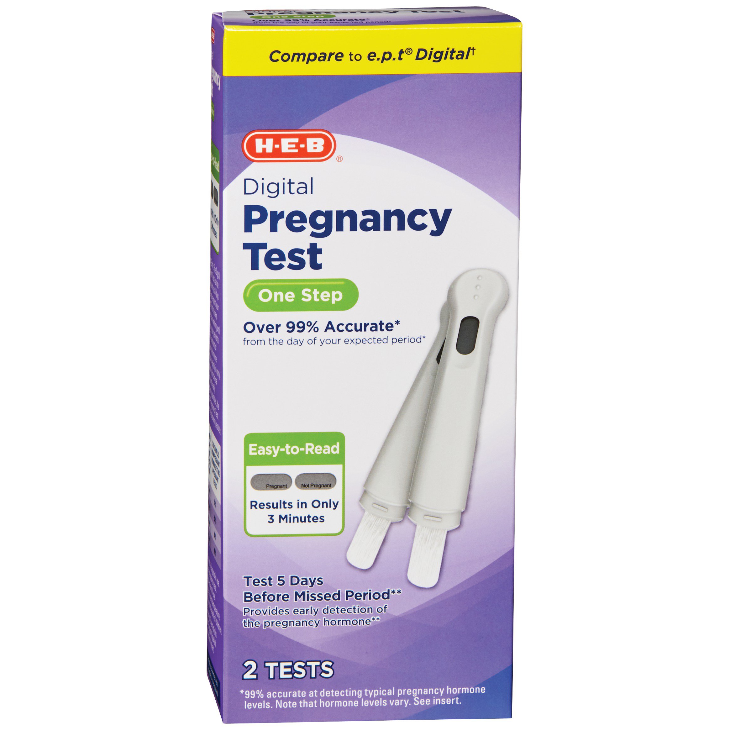 H E B One Step Digital Pregnancy Test Shop Pregnancy And Ovulation