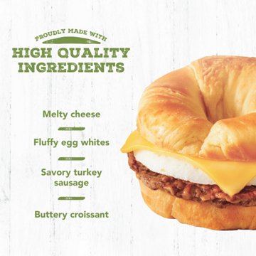 Jimmy Dean Delights Turkey Sausage, Egg White & Cheese Croissant Sandwiches