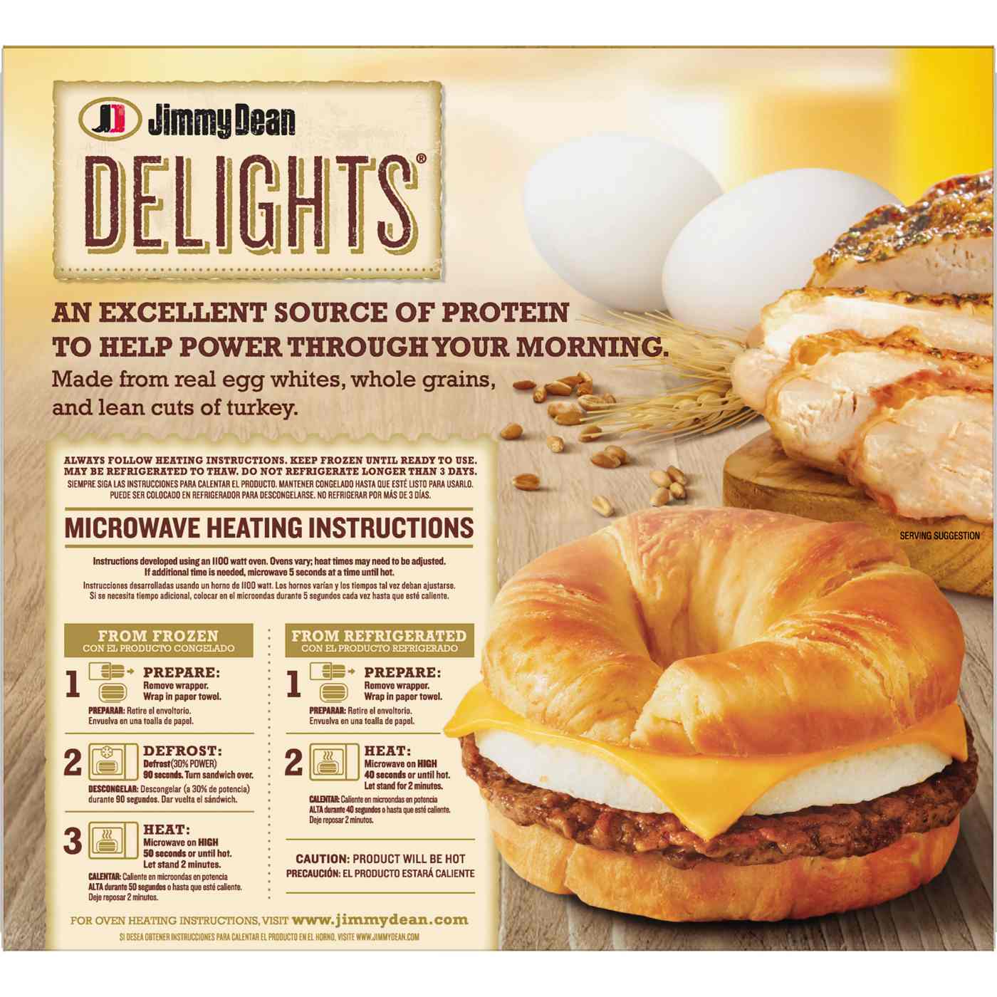 Jimmy Dean Delights Turkey Sausage, Egg White & Cheese Croissant Sandwiches; image 3 of 3