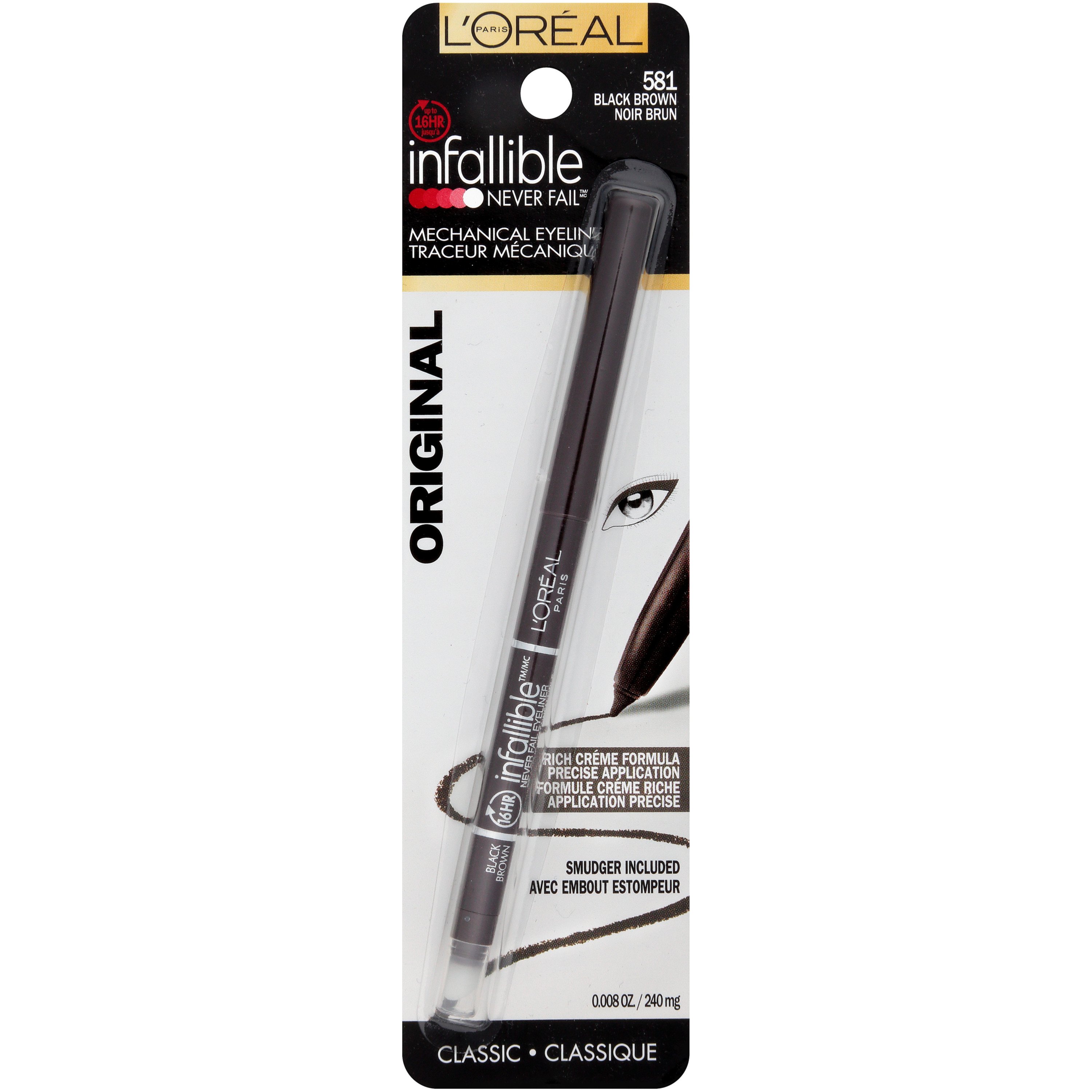 L'Oréal Paris Infallible Never Fail Pencil Eyeliner with Built in