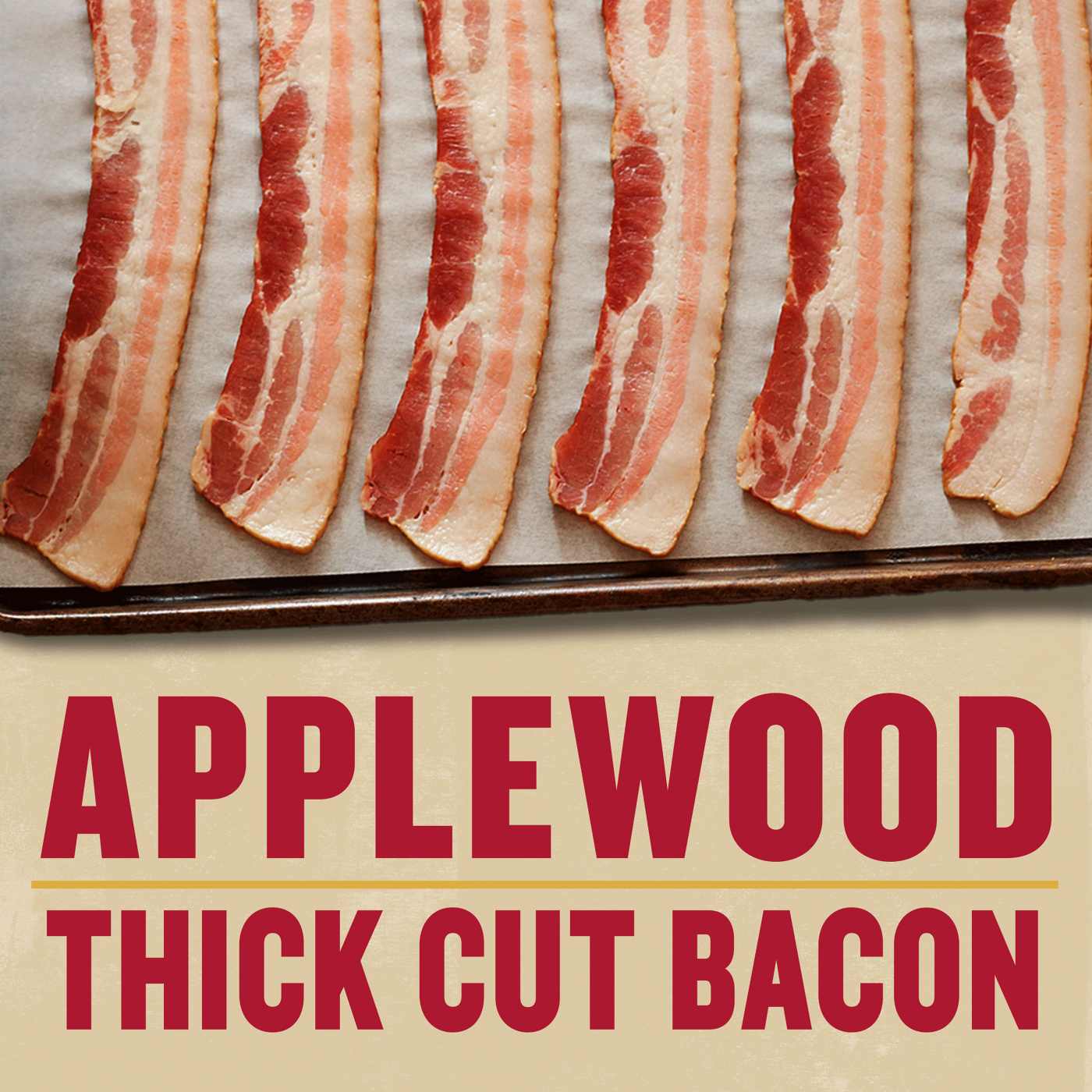 Wright Brand Applewood Real Wood Smoked Thick Cut Bacon; image 7 of 8