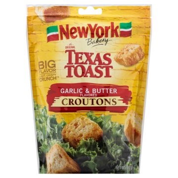 New York Bakery Texas Toast Croutons - Garlic & Butter, 5 oz