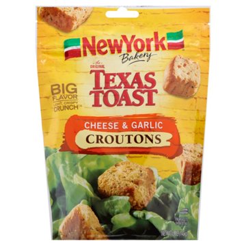 New York Bakery Texas Toast Croutons - Cheese & Garlic, 5 oz