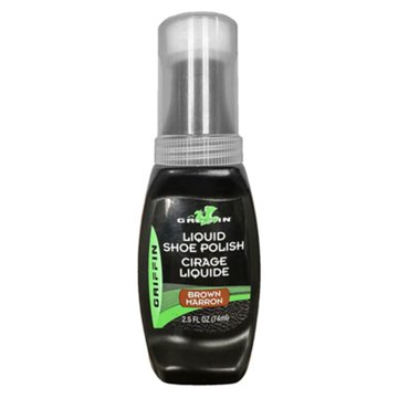 Griffin Liquid Shoe Polish - Brown, 2.5 oz