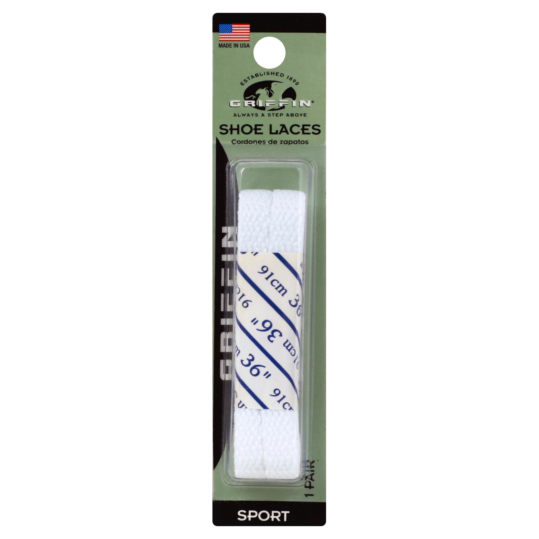 Griffin Sport Shoe Laces White Shop Laces & Accessories at HEB