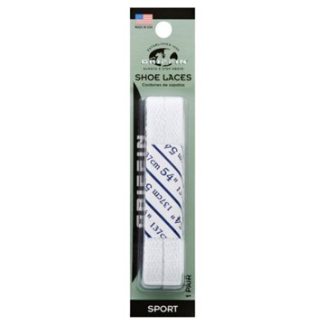 Griffin Sport Shoe Laces - White, 54"