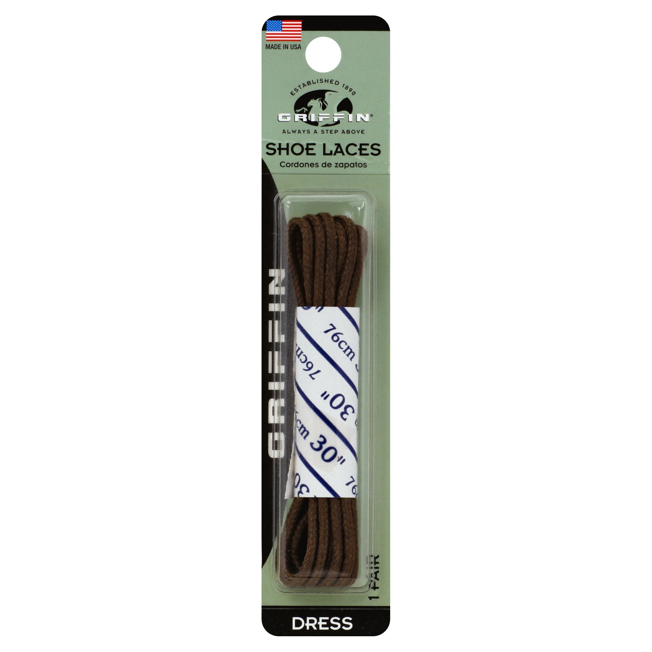 Griffin Dress Shoe Laces Brown Shop Laces & accessories at HEB