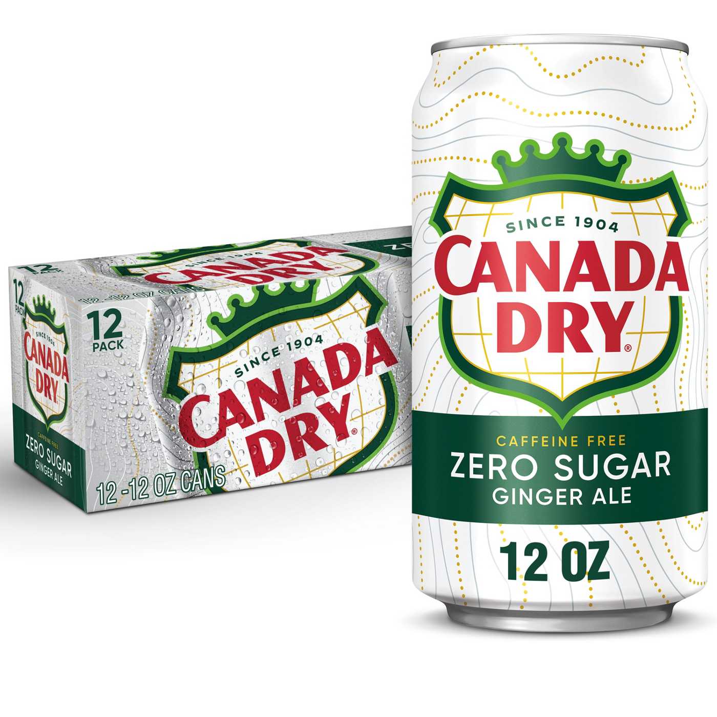 Canada Dry Zero Sugar Ginger Ale Soda 12 pk Cans; image 1 of 5