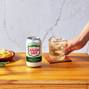 Canada Dry Zero Sugar Ginger Ale Soda 12 pk Cans, 12 oz