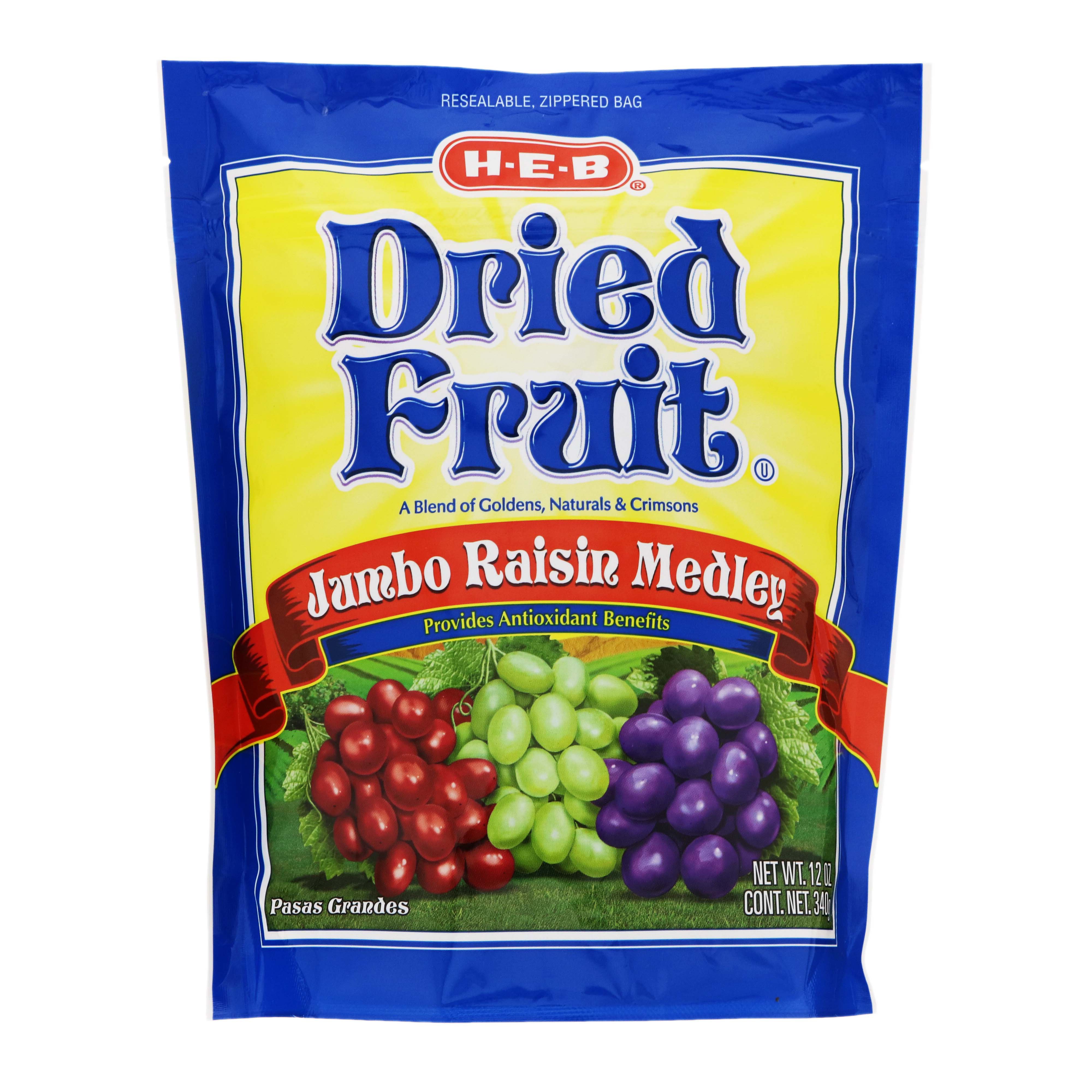 H-E-B Dried Fruit Jumbo Raisin Medley - Shop Fruit At H-E-B