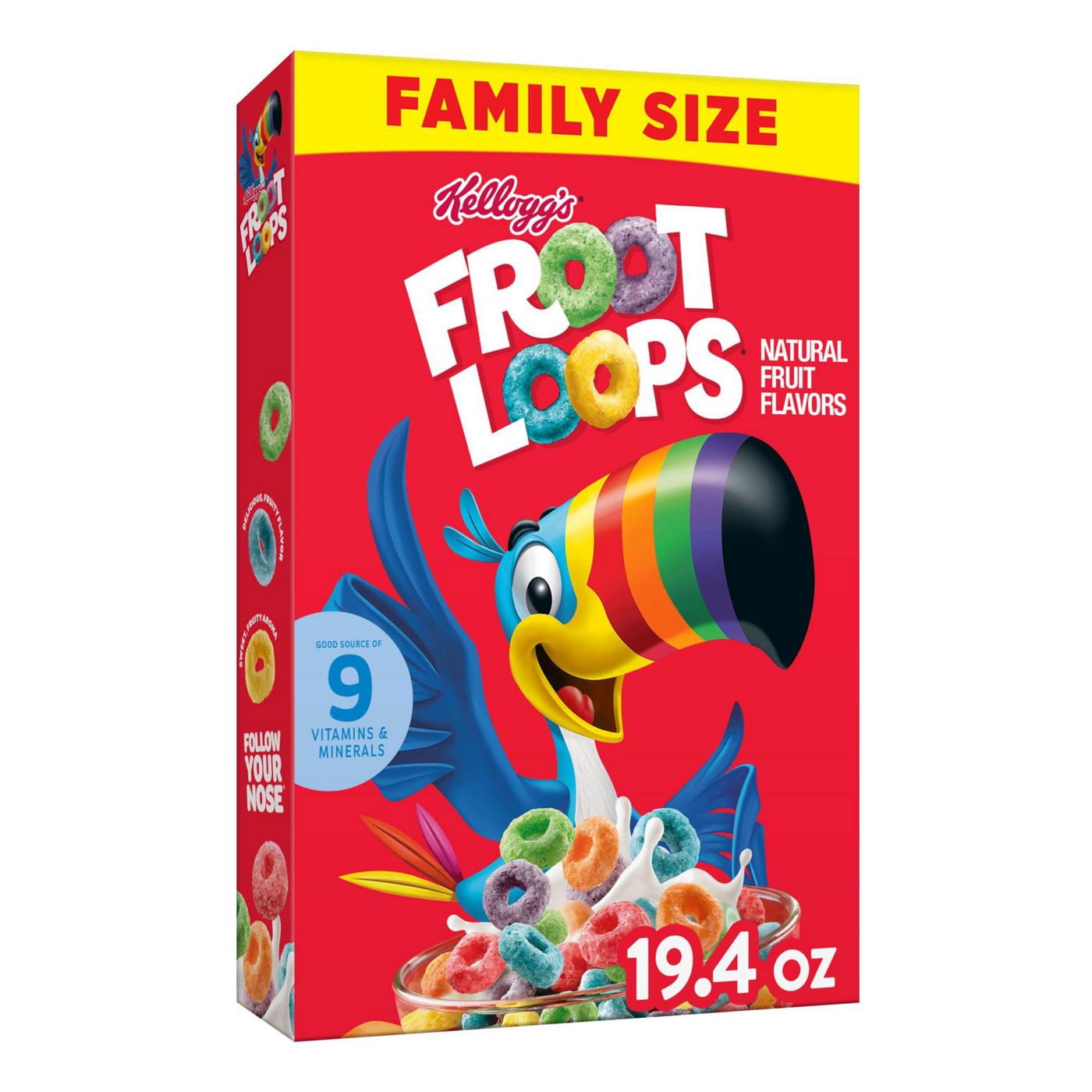 Kellogg's Froot Loops Breakfast Cereal; image 1 of 3