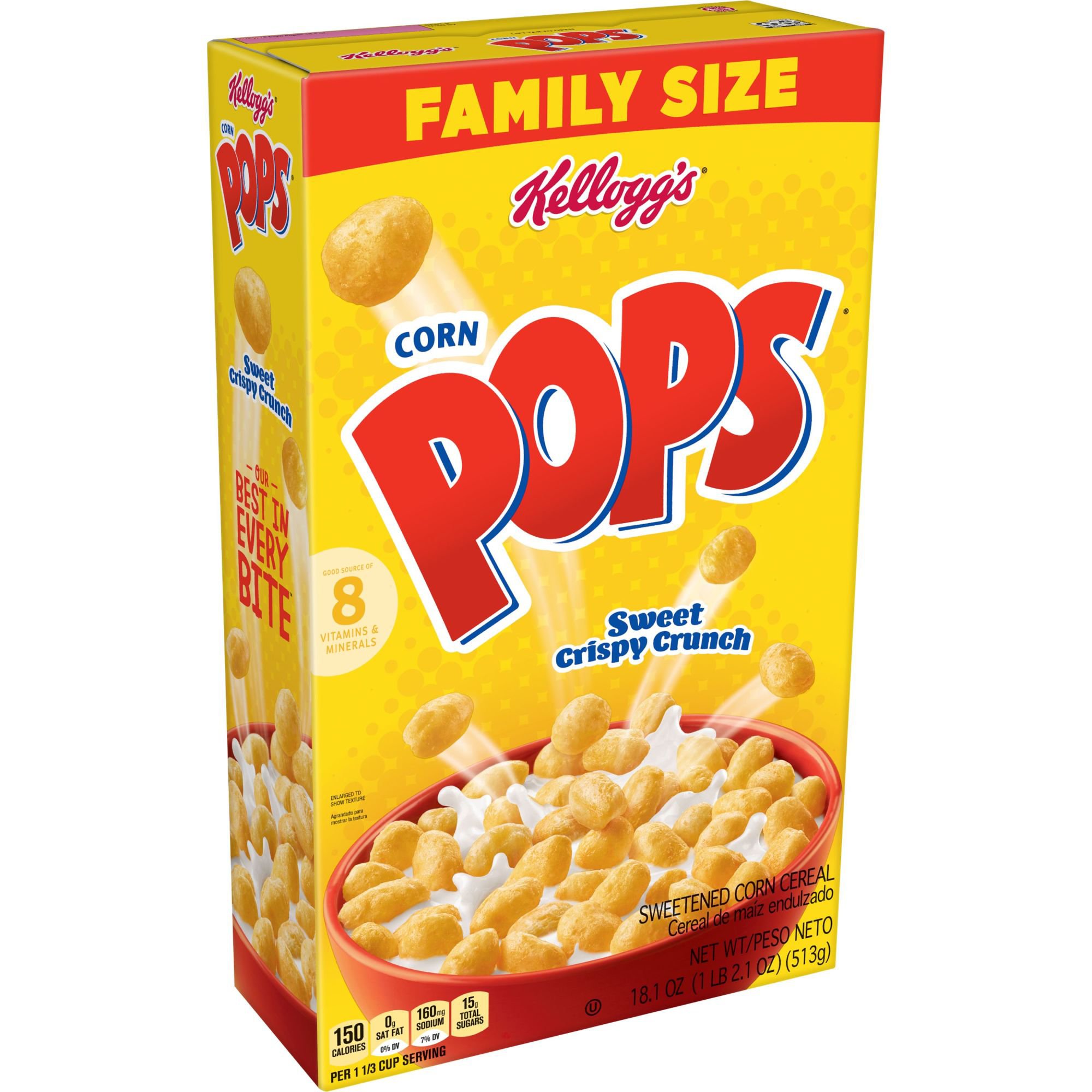 Kellogg's Corn Pops Original Cold Breakfast Cereal - Shop Cereal