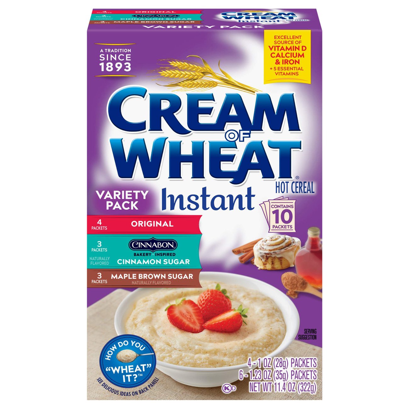 Cream Of Wheat Instant Hot Cereal - Variety Pack - Shop Oatmeal & Hot ...