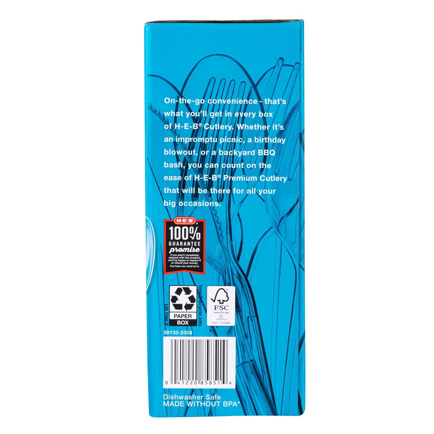 H-E-B Plastic Knives, Forks & Spoons Combo Pack - Clear; image 2 of 5