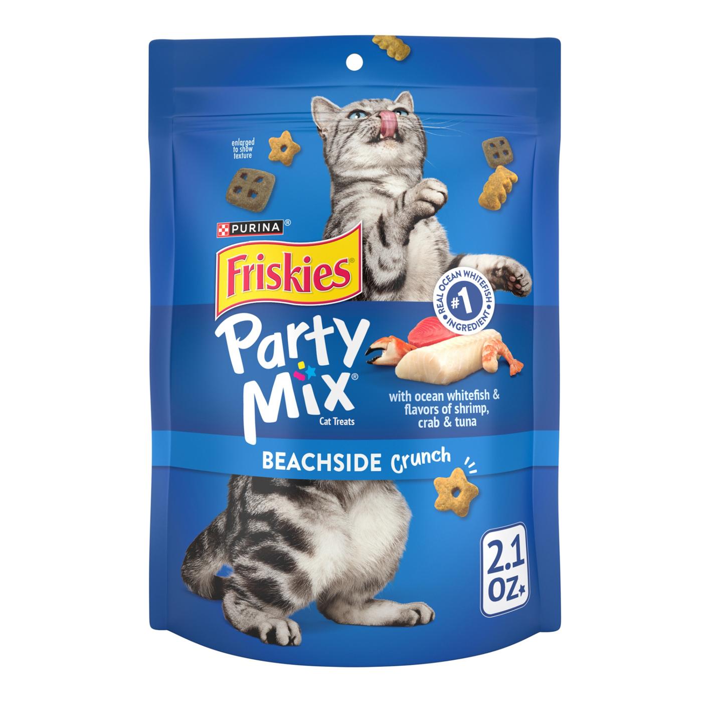 Friskies Purina Friskies Made in USA Facilities Cat Treats, Party Mix Beachside Crunch; image 1 of 9