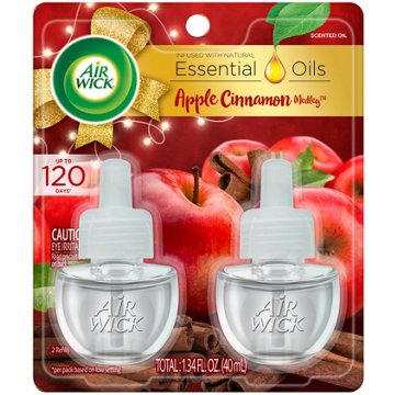 Air Wick Scented Oil Refill, Plug In Air Freshener, Apple Cinnamon Medley
