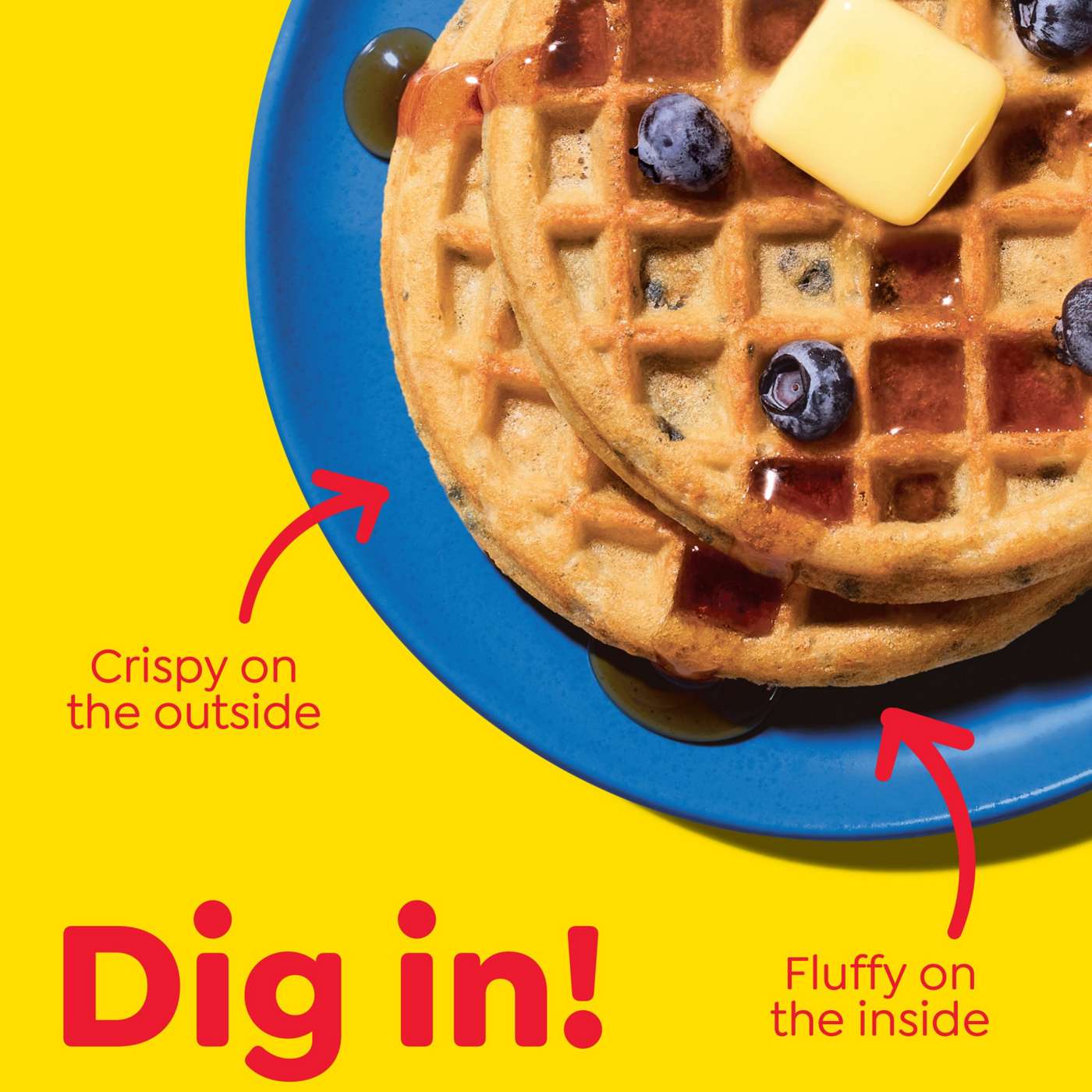 Eggo Blueberry Frozen Waffles, 29.6 oz Shop Entrees & sides at HEB