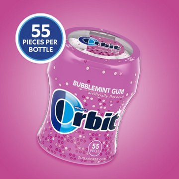 Orbit Bubblemint Sugar Free Chewing Gum, 55 pc