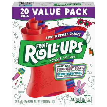 Fruit Roll-Ups Fruit Snacks Variety Pack, 20 ct