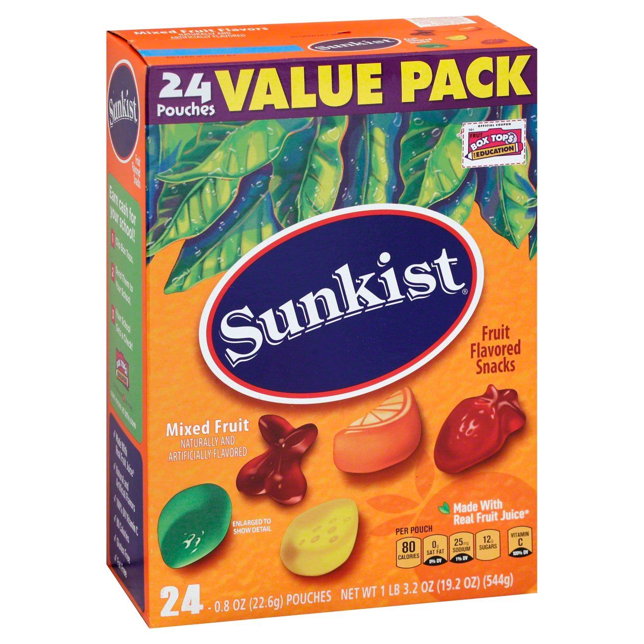 Sunkist Mixed Fruit Flavored Snacks Value Pack Shop Fruit Snacks at HEB