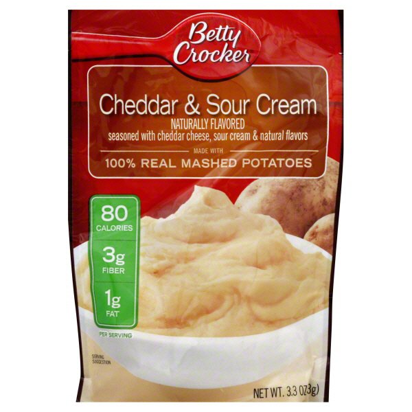 Betty Crocker Cheddar and Sour Cream Mashed Potatoes - Shop Pantry ...