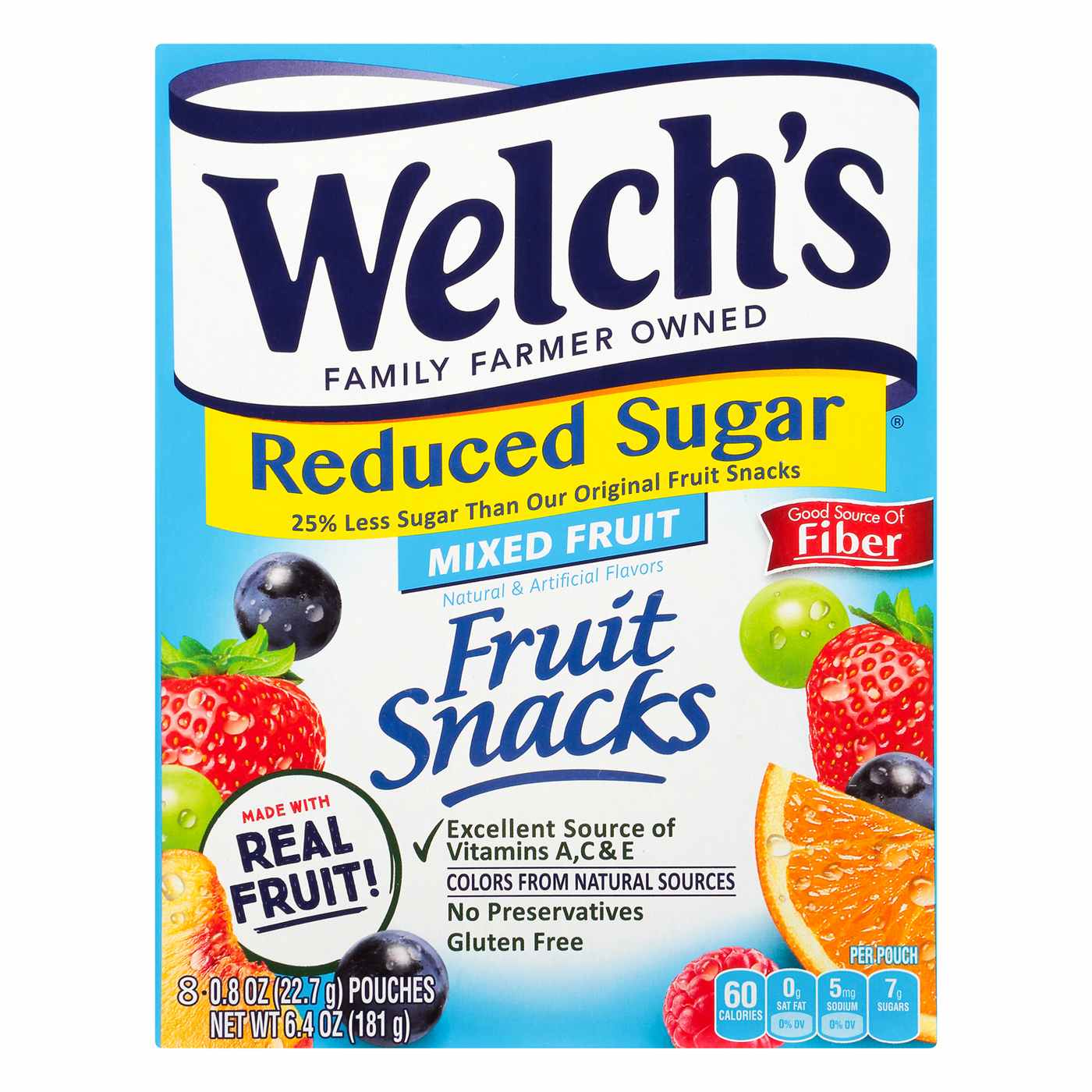 Welch's Reduced Sugar Mixed Fruit Snacks; image 1 of 2