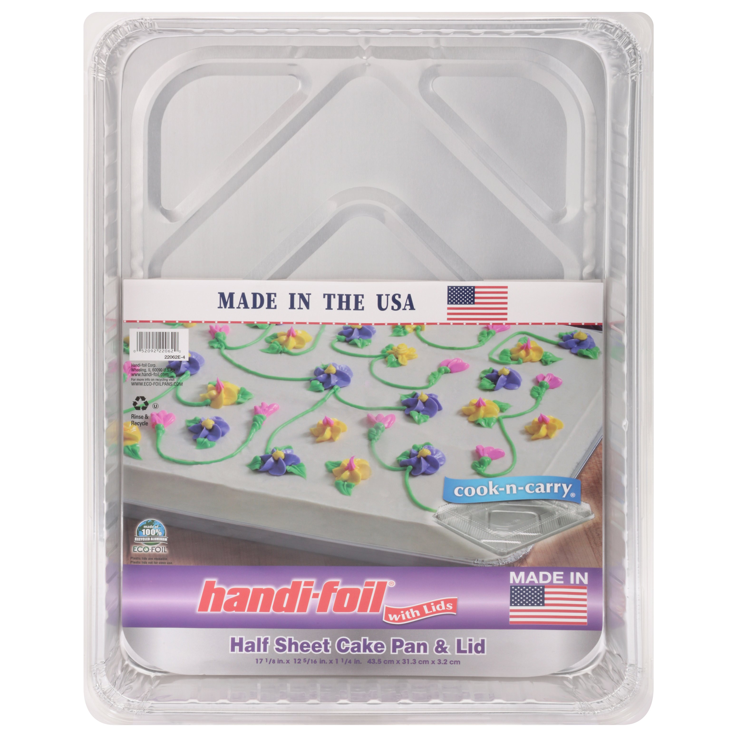 Handi-Foil Eco-Foil Cook-N-Carry Half Sheet Pan & Lid - Shop Bakeware at  H-E-B