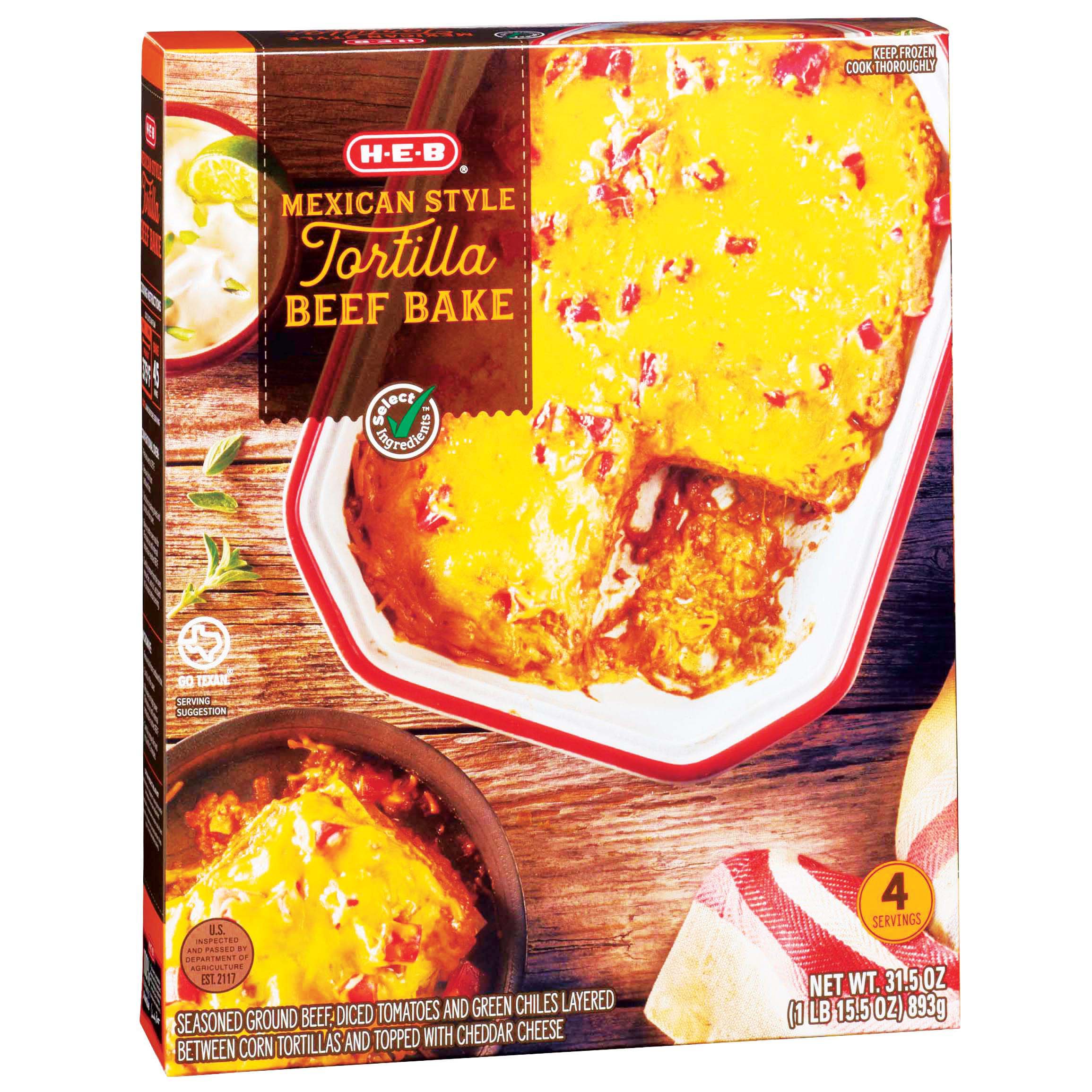 H-E-B Select Ingredients Mexican Style Tortilla Beef Bake - Shop ...