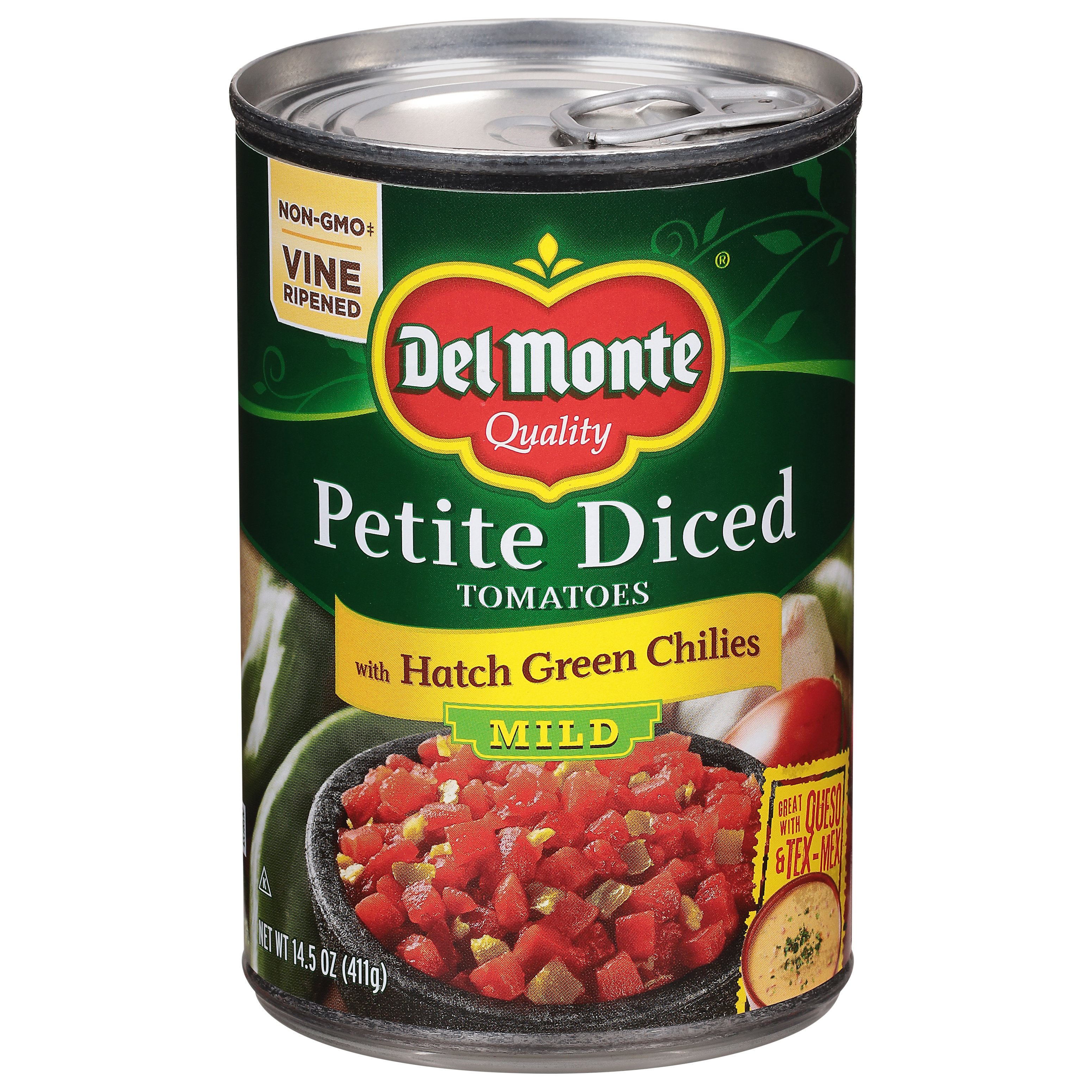 Del Monte Petite Diced Tomatoes with Mild Hatch Green Chiles Shop