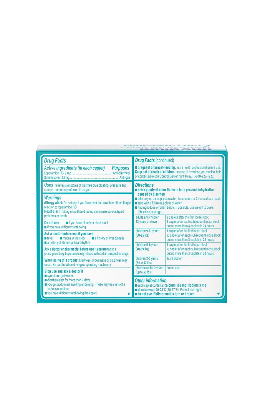 Imodium Multi-Symptom Relief Caplets; image 2 of 8