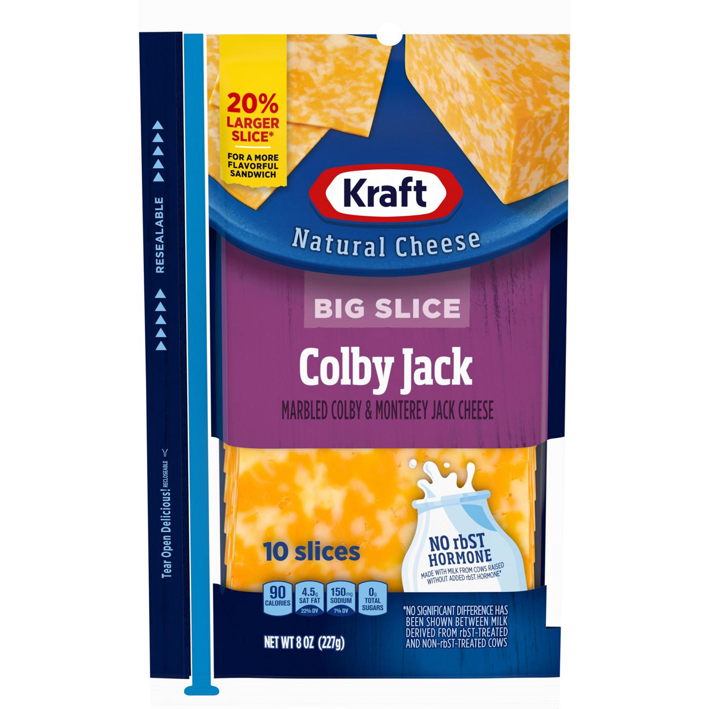 Kraft Big Slice Colby Jack Sliced Cheese; image 1 of 2