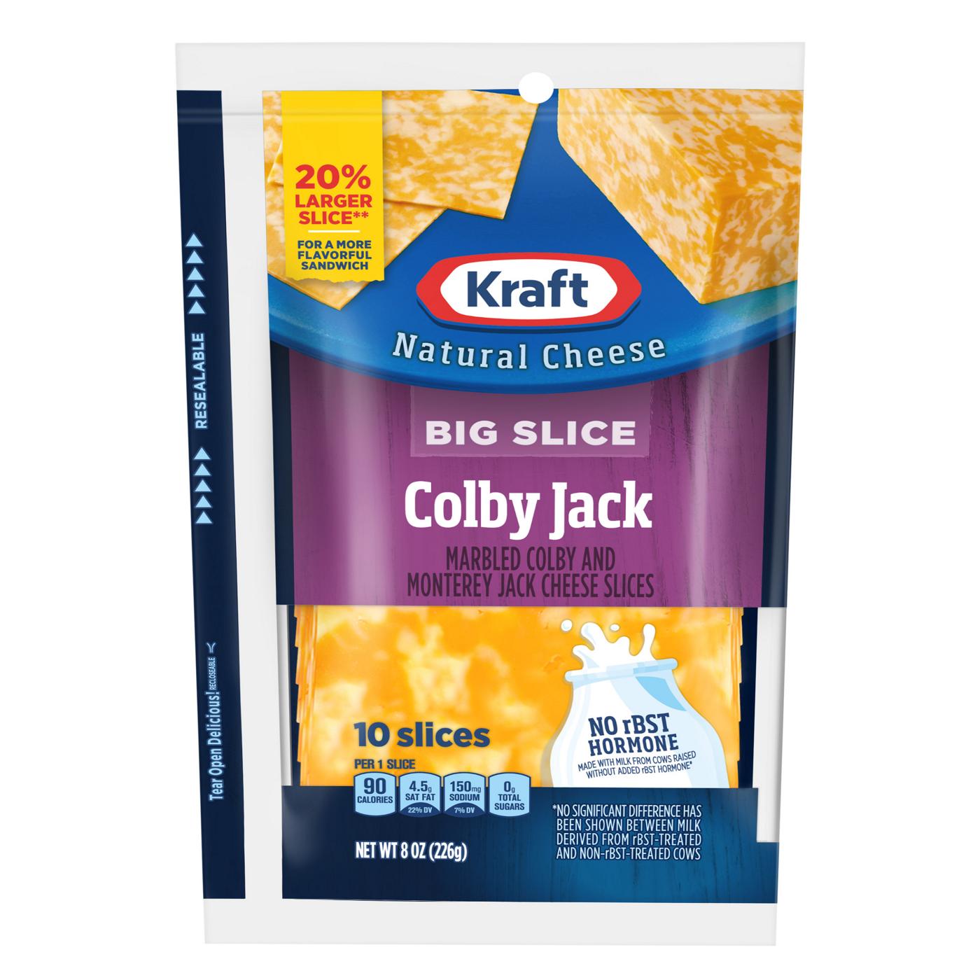 Kraft Big Slice Colby Jack Sliced Cheese; image 2 of 2