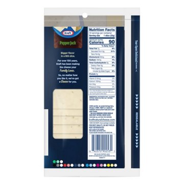 Kraft Natural Cheese Big Slice Pepper Jack Medium Cheese Slices