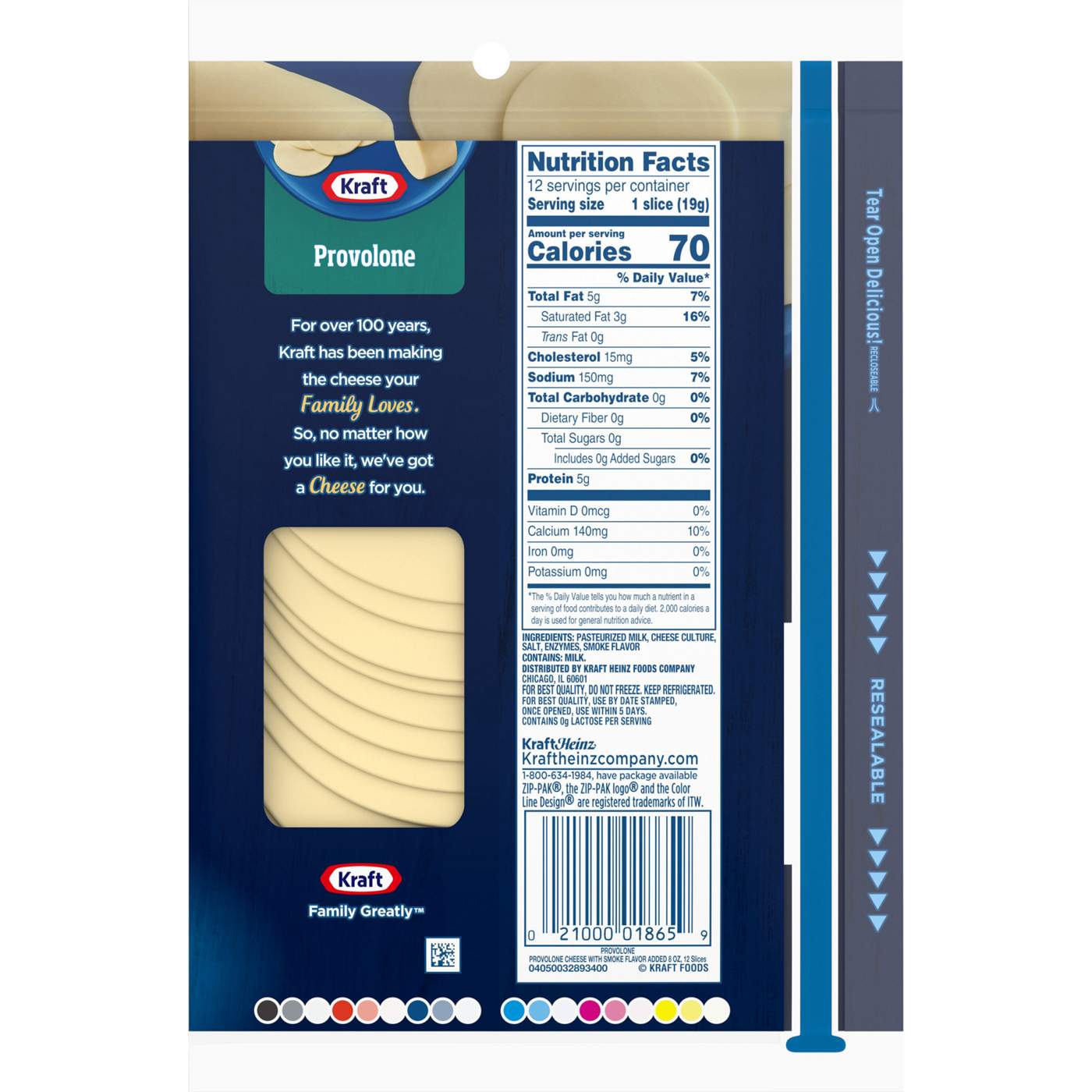Kraft Provolone Sliced Cheese; image 2 of 2