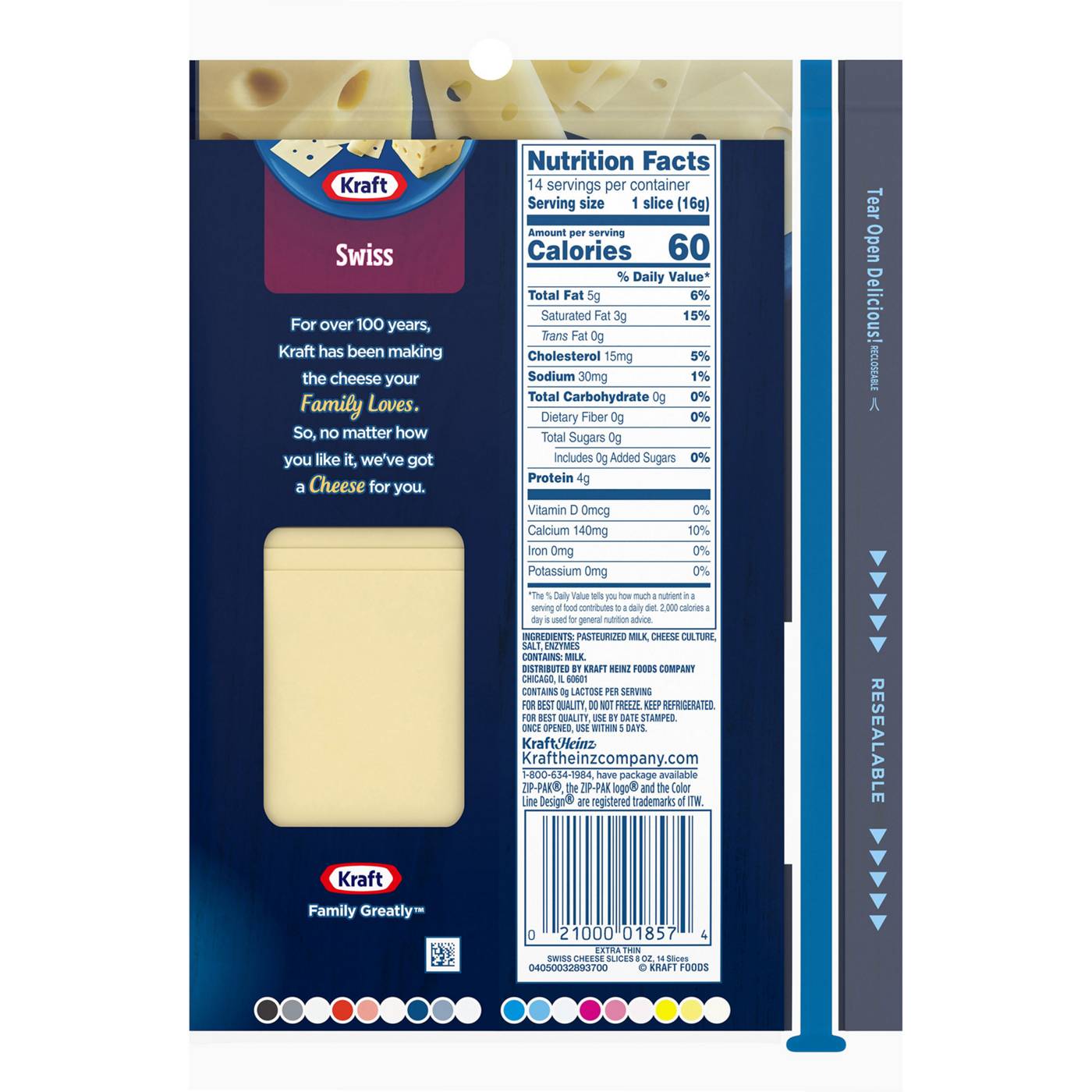 Kraft Swiss Extra Thin Sliced Cheese; image 2 of 2