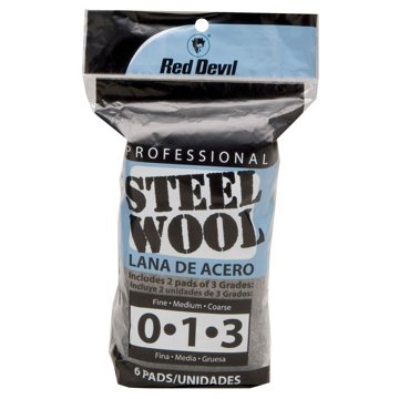 Red Devil Multi-Grade Steel Wool Pads, 6 ct