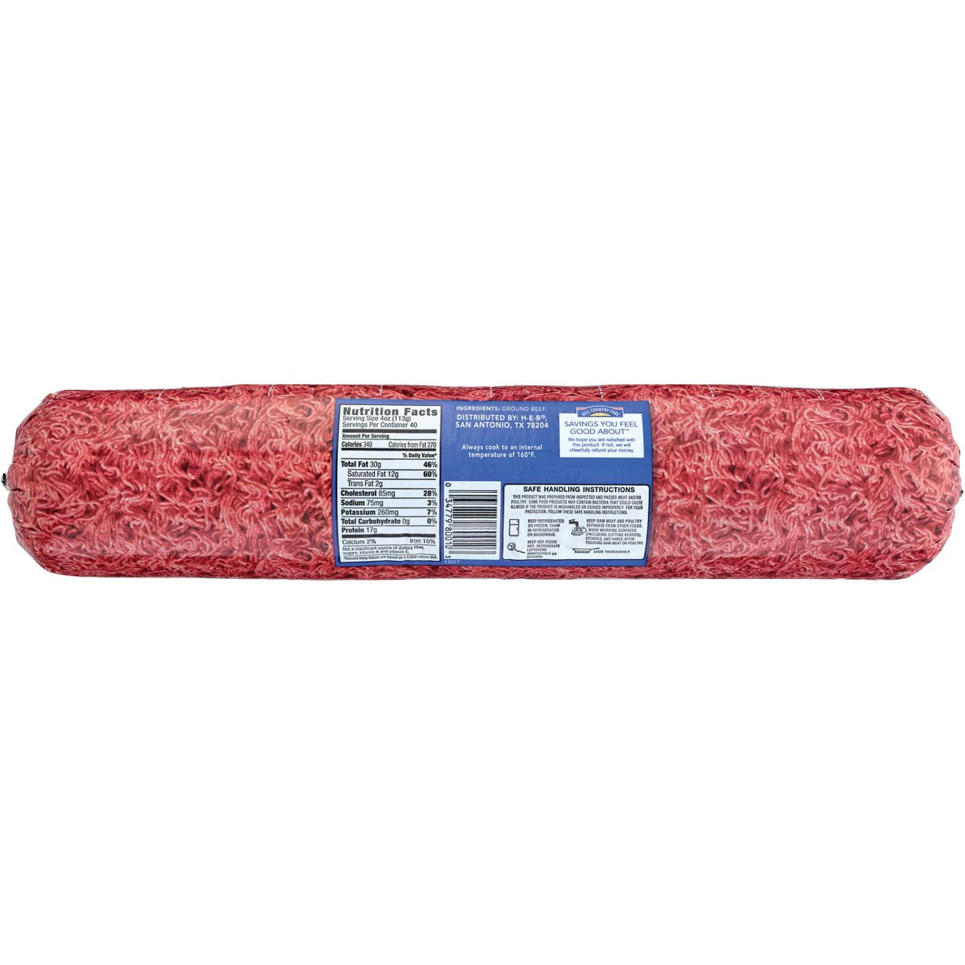 Hill Country Fare Ground Beef, 73% Lean; image 2 of 2