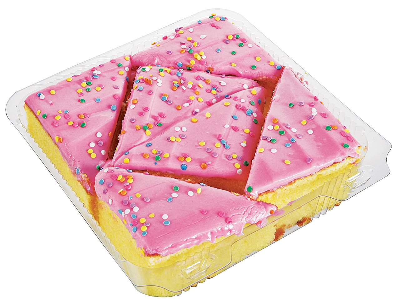 HEB Yellow Cake with Pink Icing and Sprinkles Shop