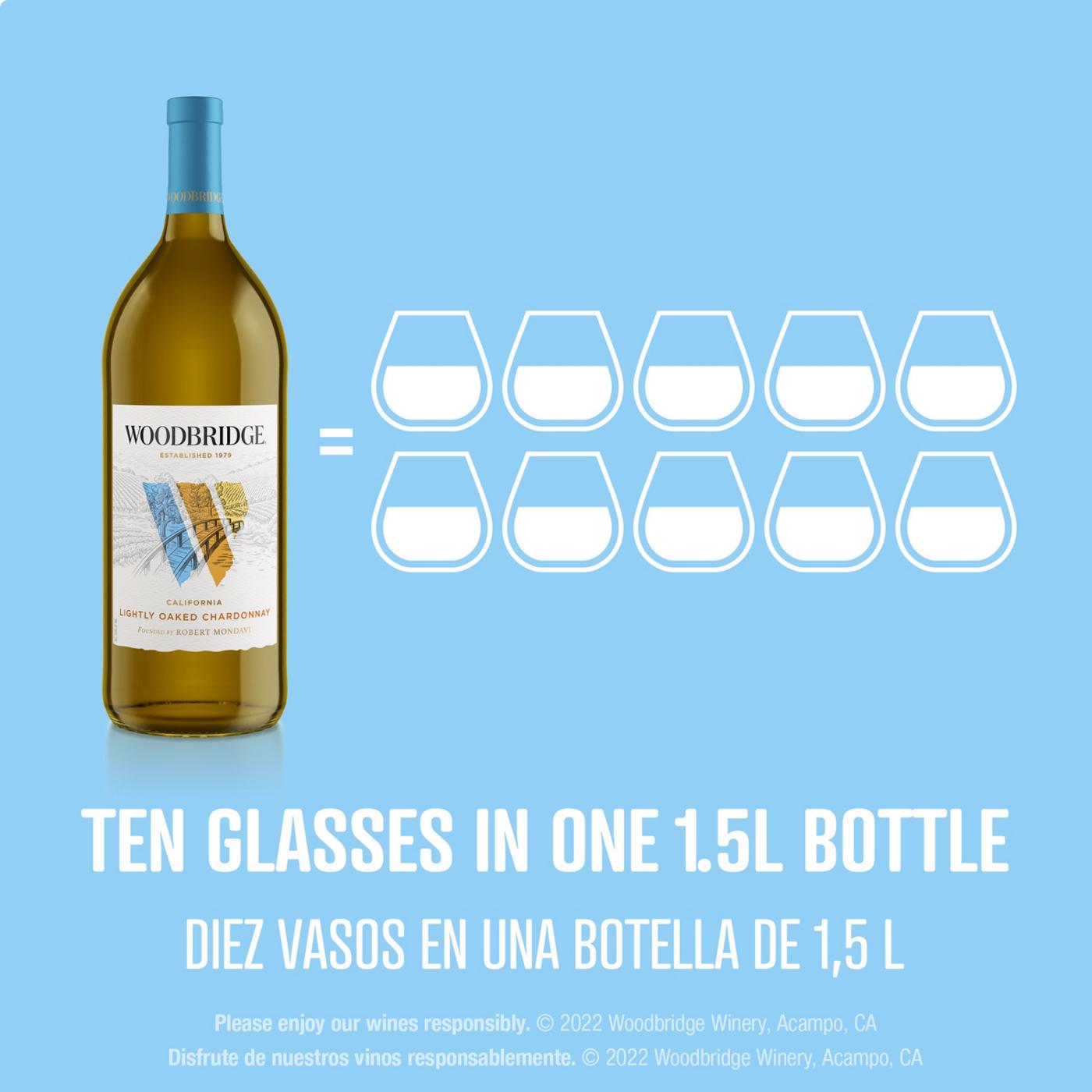 Woodbridge Lightly Oaked Chardonnay White Wine 1.5 L Bottle; image 2 of 10