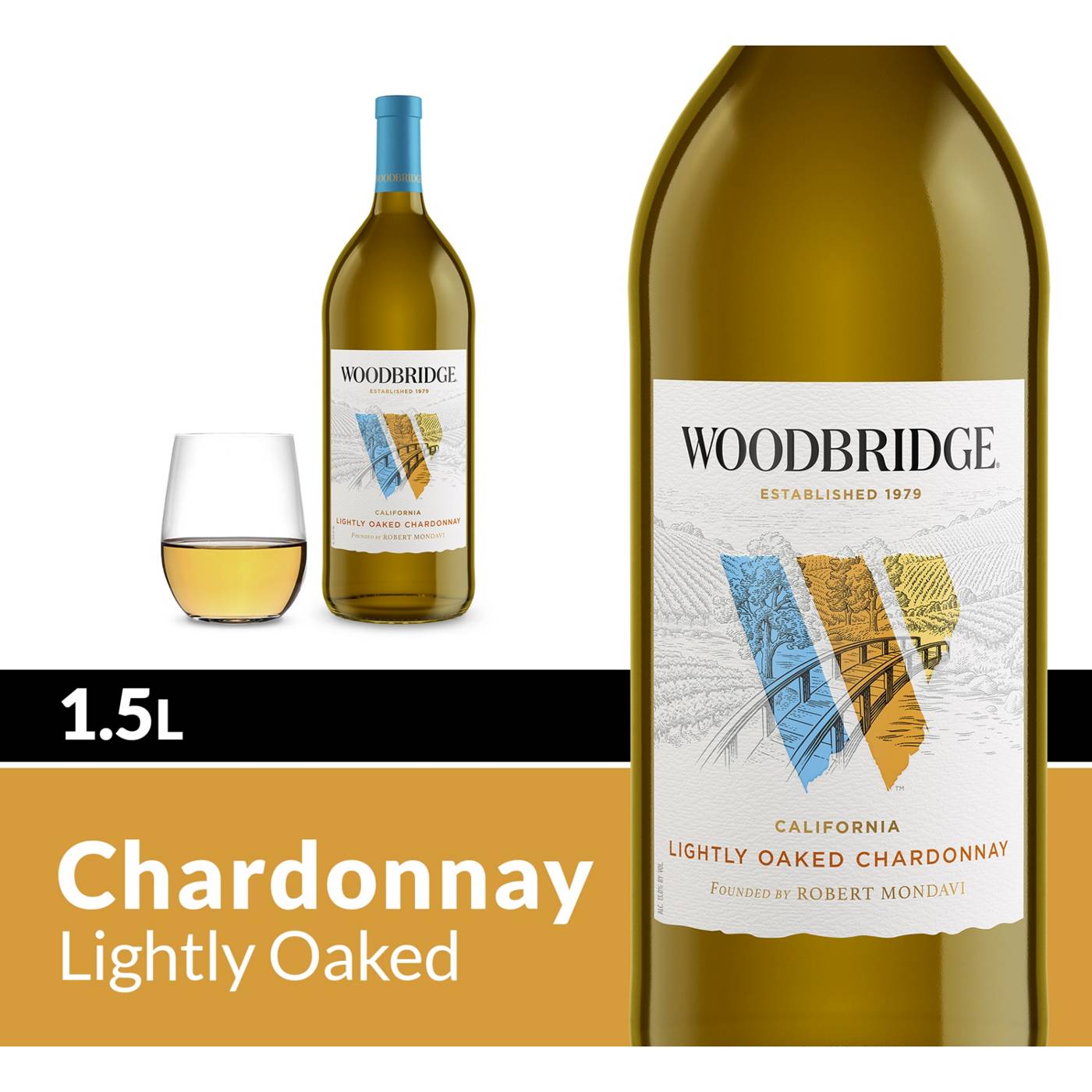 Woodbridge Lightly Oaked Chardonnay White Wine 1.5 L Bottle; image 6 of 10