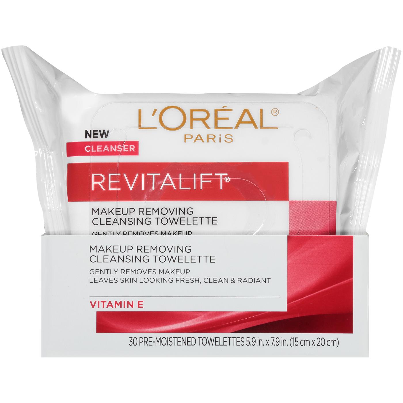 L'Oréal Paris Revitalift Radiant Smoothing Facial Cleansing Towelettes; image 1 of 4